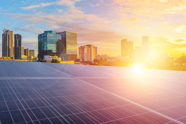 istock Power plant using renewable solar energy with sun 1255370506