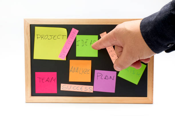 istock Businessman pointing to a post with the word IDEA on a board 1255370529