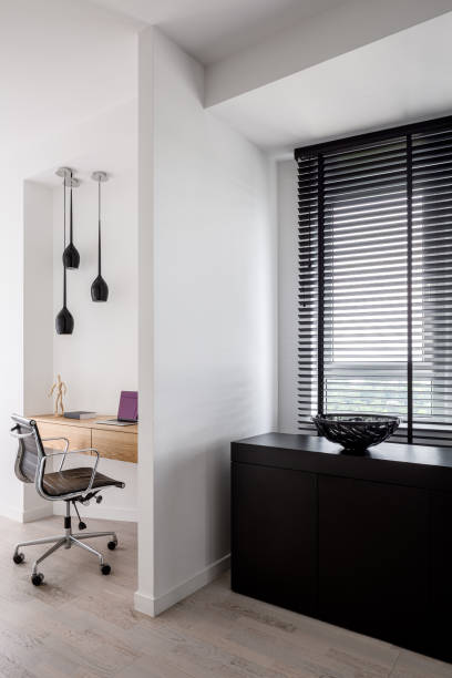 istock Stylish home office and corridor 1255371041
