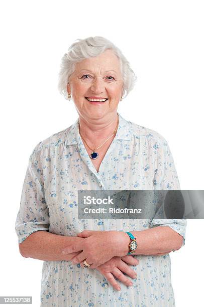 Smiling Aged Senior Lady Stock Photo - Download Image Now - Senior Women, Senior Adult, Cut Out