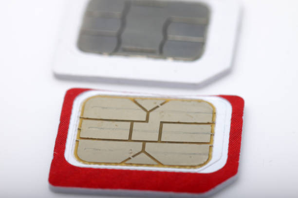 istock Close up shot of phone simcard chips 1255373897