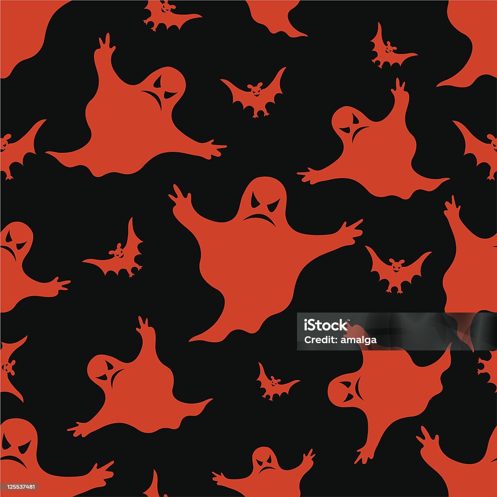 Halloween motif sans couture. - clipart vectoriel de Cartoon libre de droits