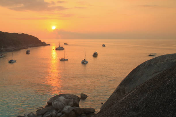 istock Sunset view at Similan island, Phang-nga, Thailand 1255376859