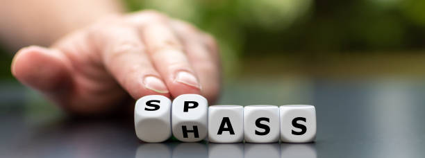 istock Hand turns dice and changes the German word 