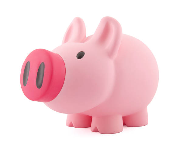 istock Big piggy bank with clipping path 125537959