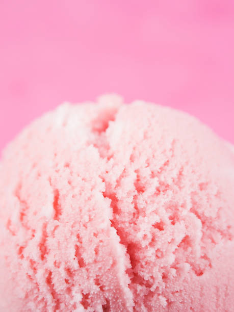 istock Strawberry ice cream cups with cherries, macro 1255382380
