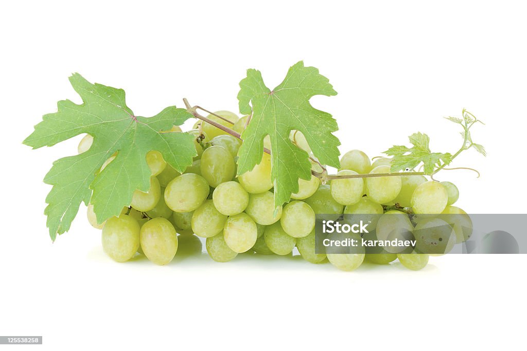 Белый виноград и листья - Стоковые фото Виноград роялти-фри