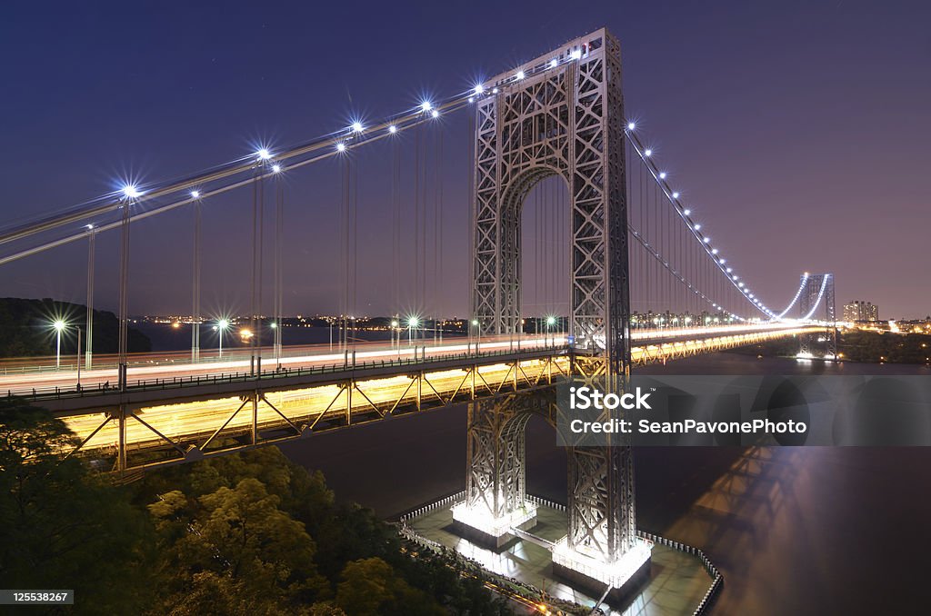 George Washington Bridge - Foto de stock de Noche libre de derechos