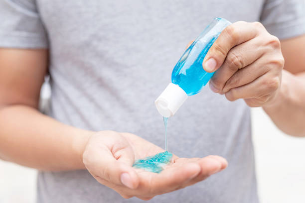 istock Hand sanitizer for protection corona virus 1255389826