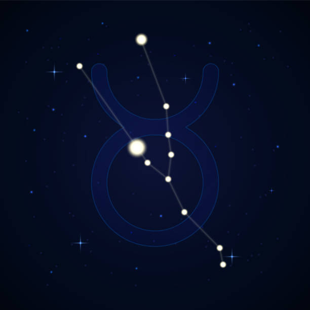 istock Taurus, the bull. Constellation and zodiac sign on the starry night sky 1255390095