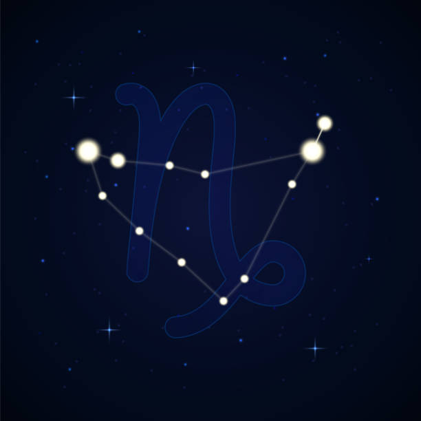 istock Capricornus, the goat. Constellation and zodiac sign on the starry night sky 1255390243