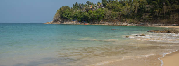 istock Panorama Laem Sing beach with turquoise water in Phuket island. 1255391057