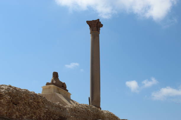 istock Serapeum and Pompey`s Pillar and the sphinx. 1255392291