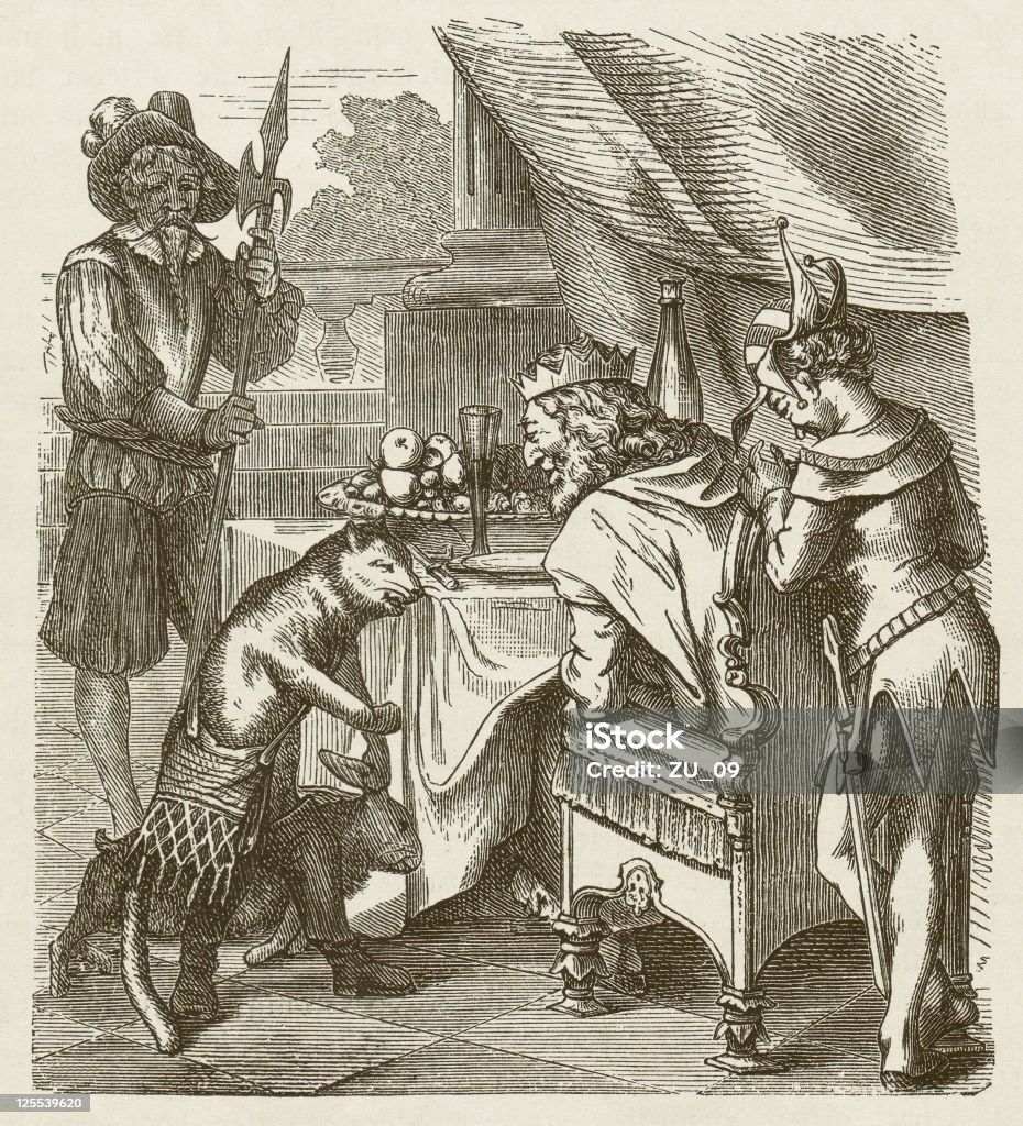 Puss in Boots, veröffentlichte im Jahr 1873 - Lizenzfrei Apfelsorte King Stock-Illustration