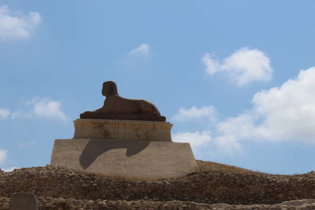 istock Serapeum and Pompey`s Pillar and the sphinx. 1255397373