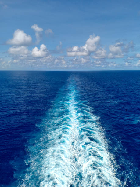 istock path of a cruise ship and blue sky 1255397457