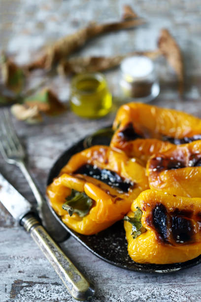 istock Baked yellow paprika pepper. 1255399734