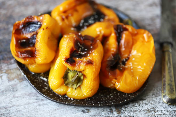 istock Baked yellow paprika pepper. 1255399751