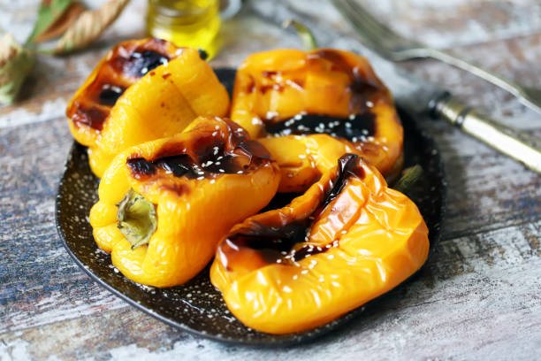 istock Baked yellow paprika pepper. 1255399760