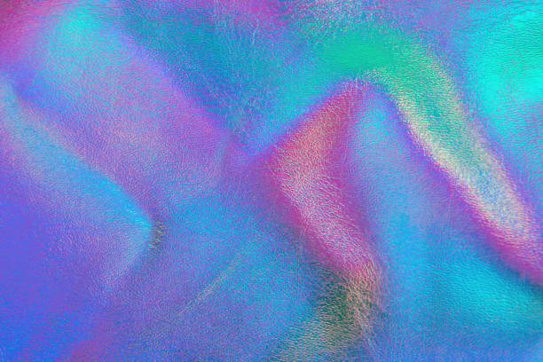 istock Retro holographic metallic leather colorful background 1255401600
