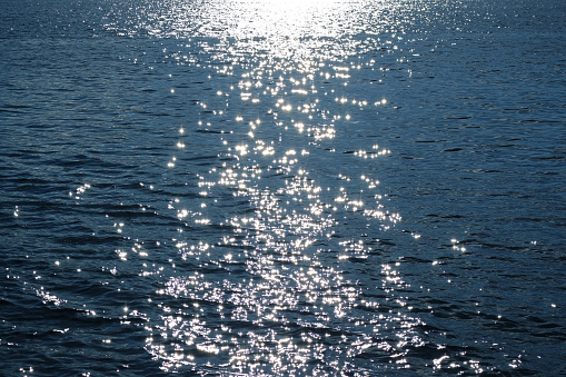 Sparkling water surface with the sea ripples for background or banner