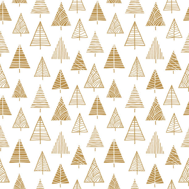 choinka bez szwu wzór tła. - gold silver backgrounds square stock illustrations