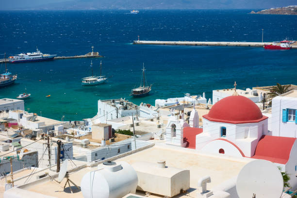 istock Old Port in Mykonos 1255417222