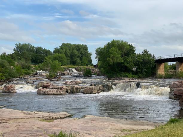 istock Greenery surrounding the Sioux Falls Waterfall 1255422187