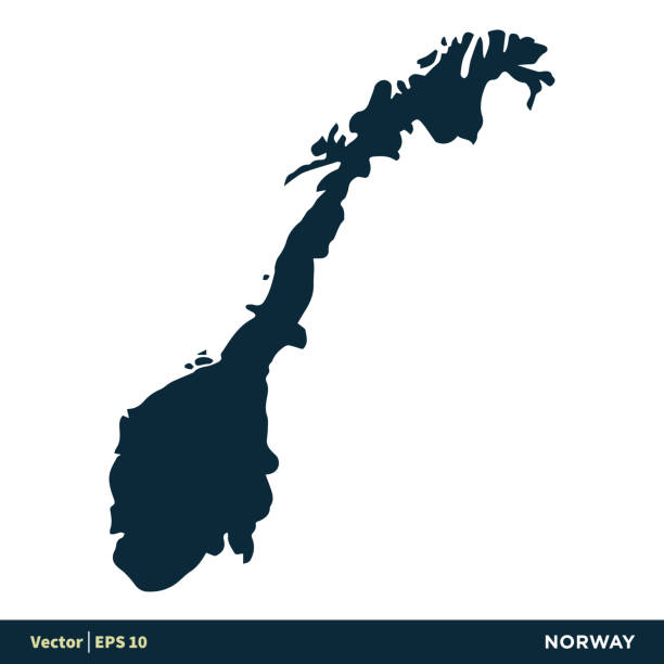 illustrations, cliparts, dessins animés et icônes de norvège - europe pays carte vector icon template illustration design. vecteur eps 10. - map of norway