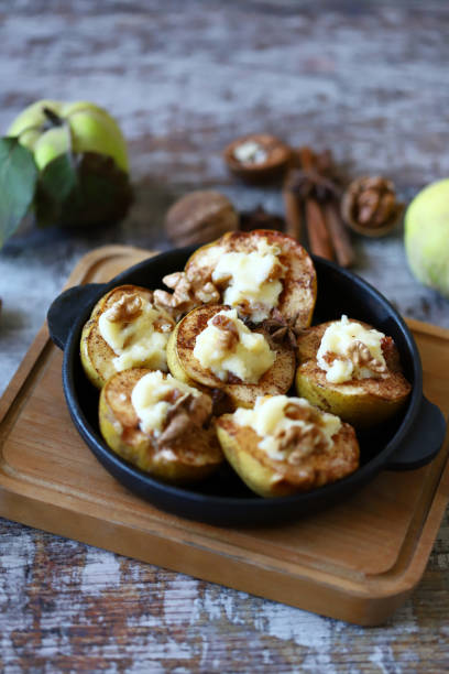 istock Baked quince with cottage cheese and cinnamon. 1255431634
