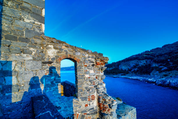 detail of a old village called portovenere