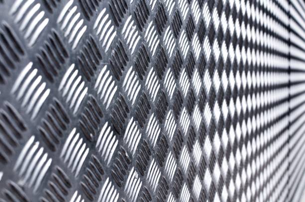 Solid non-slip stainless steel floor plate for trucks, caravans or industrial use