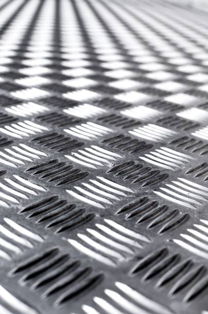 istock Stainless steel floor plate 1255438899