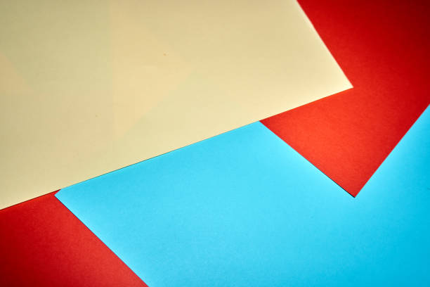 istock Colorful geometric texture paper pattern in yellow, red 1255442765