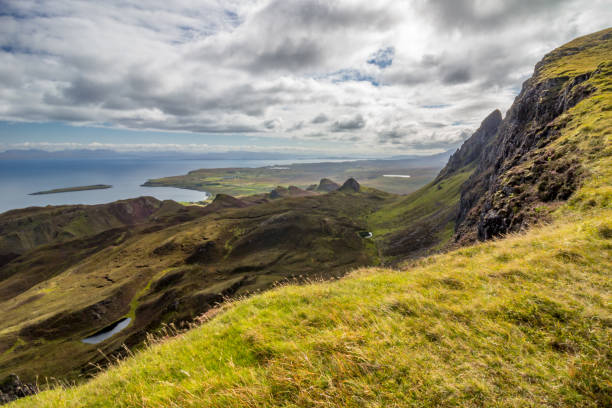 A view over Scottish mountains stock photo