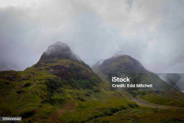 Mountains Covered In Cloud Scotland Uk Stock Photo - Download Image Now - Beauty, Cloud - Sky, Glencoe - Scotland