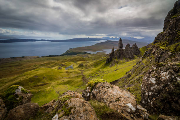 The Old Man of Storr. Isle of Skye, Scotland, UK stock photo