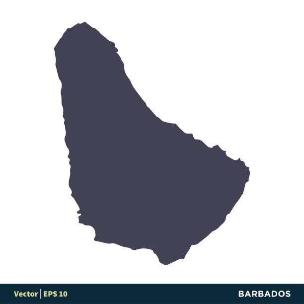 Barbados - North America Countries Map Icon Vector Logo Template Illustration Design. Vector EPS 10. Barbados - North America Countries Map Icon Vector Logo Template Illustration Design. Vector EPS 10. barbados map stock illustrations