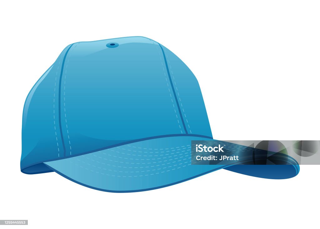 Vector Baseball Cap Light Blue Stock Illustration - Download Image Now ...