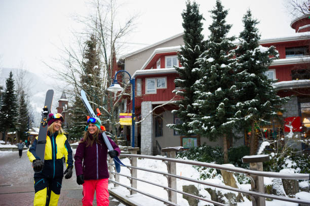 istock Women on a ski vacation 1255448276
