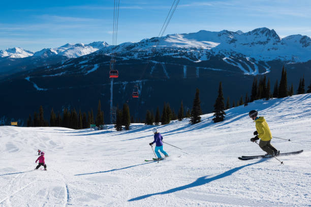 istock Family on a winter ski holiday 1255448367
