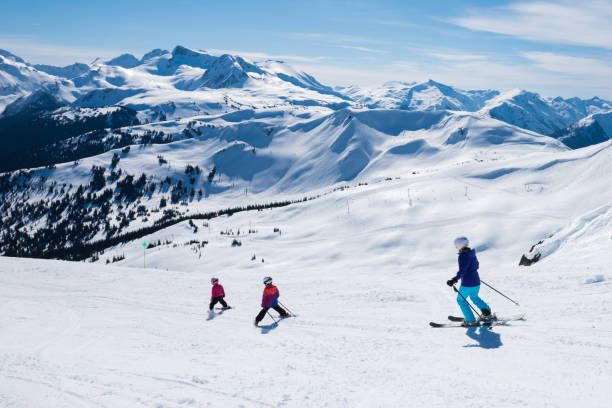 istock Family on a winter ski holiday 1255448460