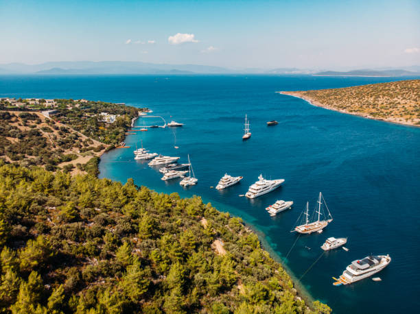 istock Aerial View Heaven Bay in Bodrum Mugla 1255451625