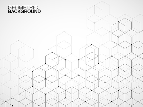 Background, Line, Dot, Abstract, Polygonal structure, Connection, Technology, Сube, Point, Geometrical concept