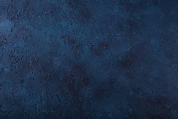 dark navy blue stone texture background. top view. copy space. - wall imagens e fotografias de stock