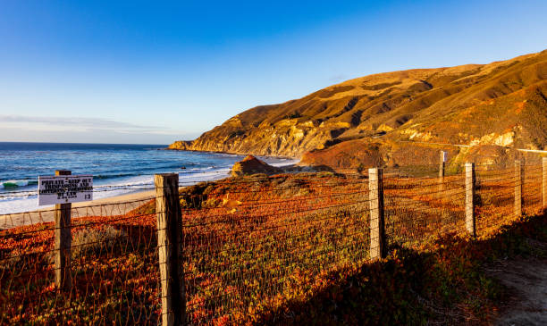 A Stunning Evening On The California Coast Near Big Sur