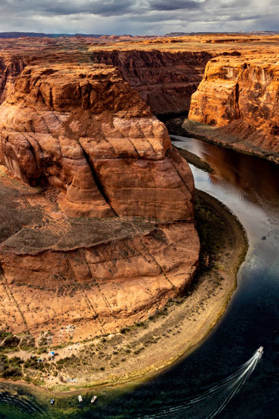 istock Closer look at the bend on the river -  Horseshoe bend, Page, AZ 1255463847
