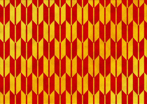 金と赤のヤスリ模様の日本語パターン - お年玉点のイラスト素材／クリップアート素材／マンガ素材／アイコン素材