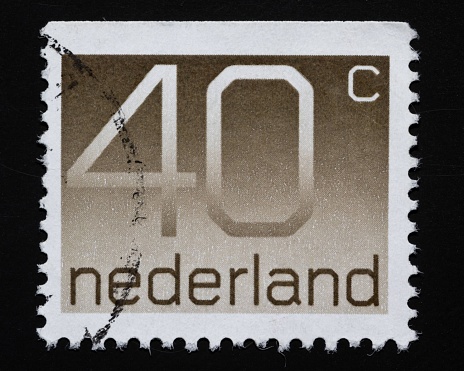 Cancelled postage stamp printed by Finland, that shows Coat of arms, circa 1921.