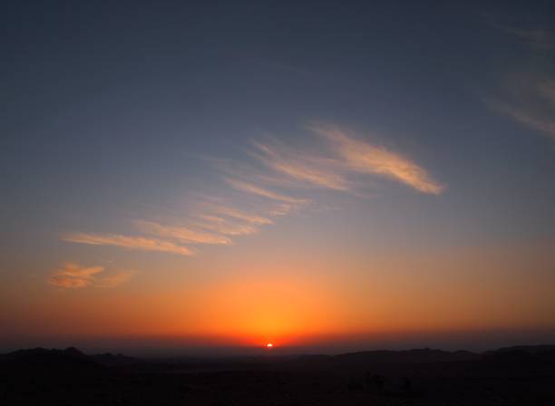 istock Sunset or sunrise in the desert 1255470262